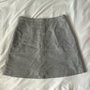 Aritizia: Grey Wool Blend A-Line Mini Skirt